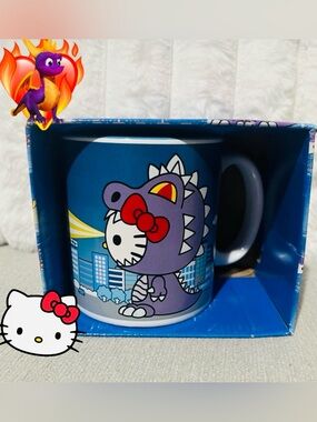 Purple Dinosaur Mug with Bow